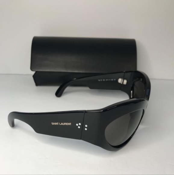 💯 New Authentic SAINT LAURENT Black SL 73 SunglassesCat-eye acetate-frame - Picture 10 of 13